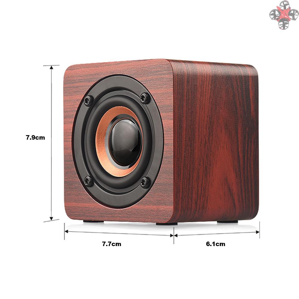 CTOY Q1 Mini Wooden Bluetooth Speaker Portable Wireless Subwoofer Strong Bass Powerful Sound Box Music Magic Cube for Smartphone Tablet Laptop