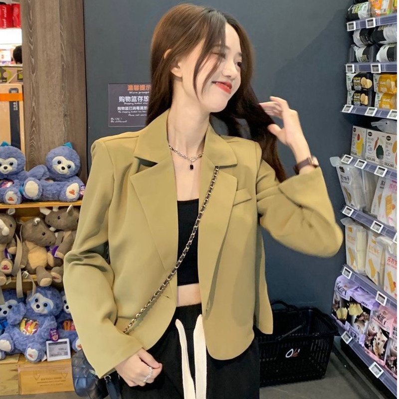 Áo Khoác Vest Tay Dài Dáng Rộng Thời Trang Mùa Thu Cho Nữ