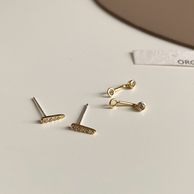 Hoa tai Stud Zircon Hoa tai Stud cá tính sáng tạo đơn giản