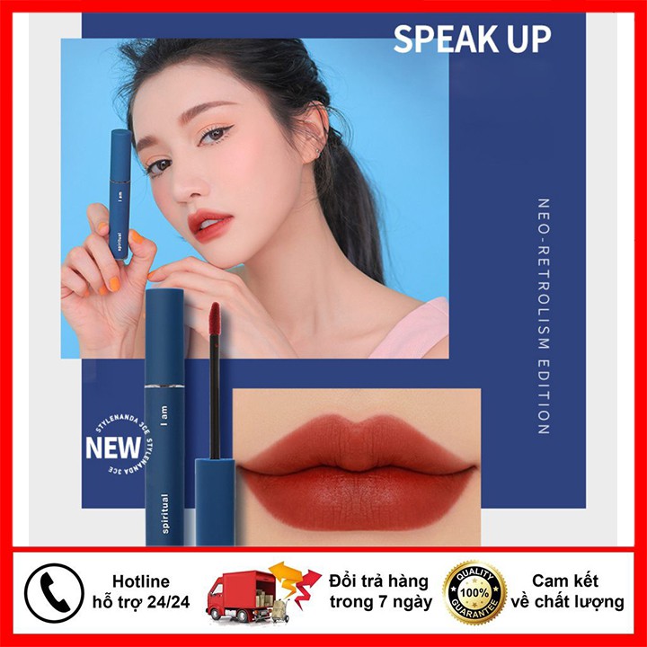 💋Bao Check Mã💋 SOM 3CE MẪU MỚI 2020 - Son Kem 3CE Speak Up Vỏ Xanh - Son Chính Hãng 3CE CHECK CODE