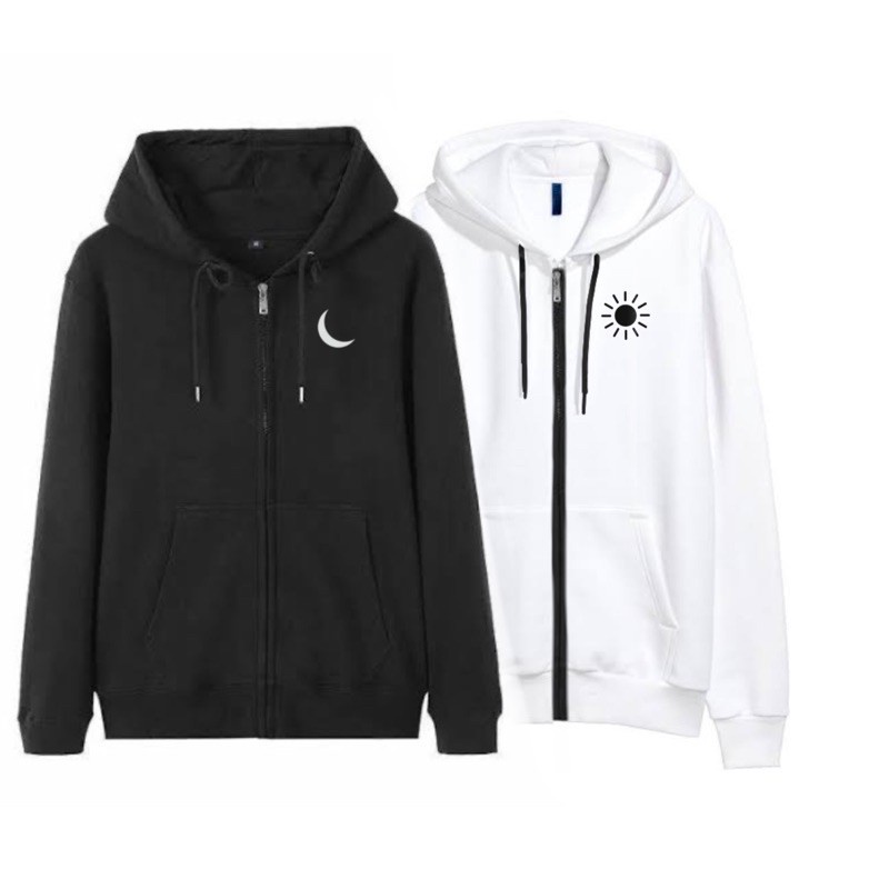 Áo KHOÁC Sun and Moon Hoodie jacket with zipper unisex siêu hot
