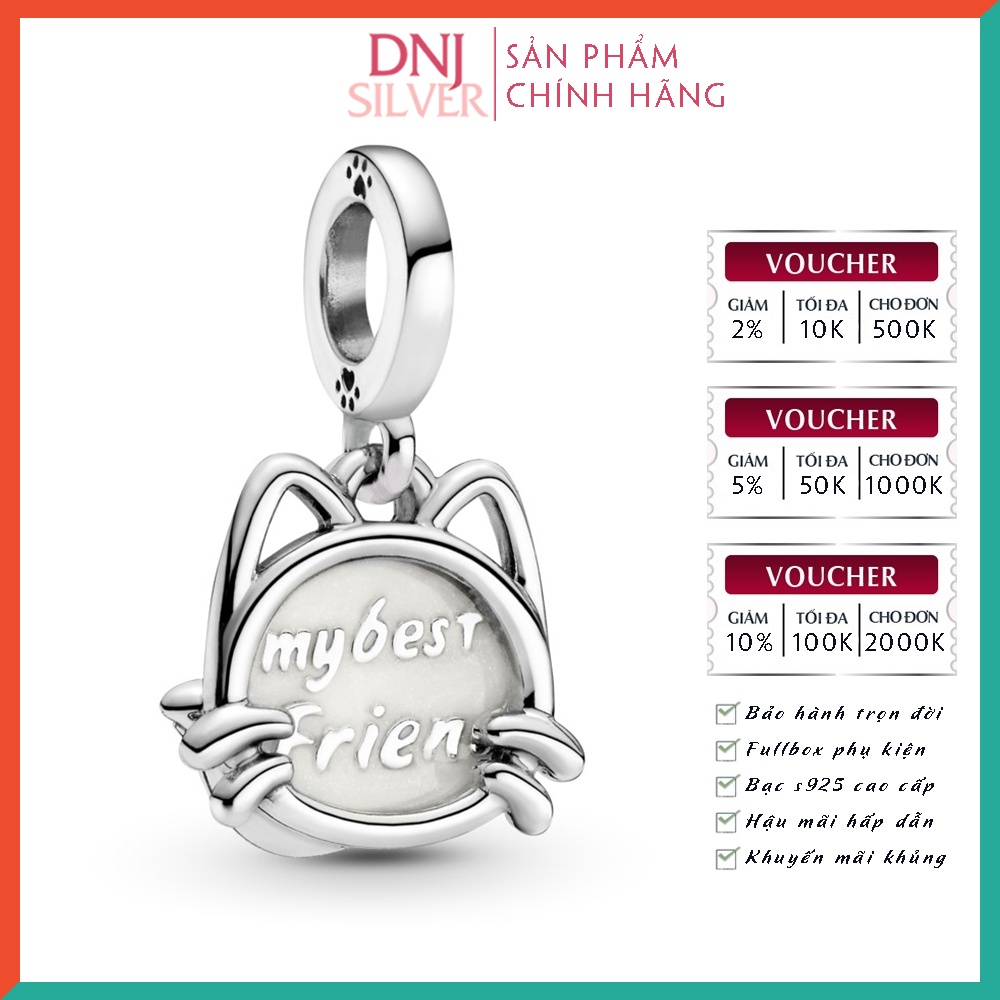 [Hàng cao cấp] Charm bạc 925 cao cấp, hàng chuẩn bạc - Charm My Pet Cat thích hợp để mix vòng tay charm - DN138