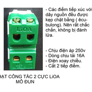 CÔNG TẮC 2 CỰC LiOA - MÔ ĐUN.
