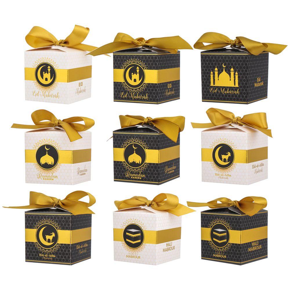 FAY Set 5 / 10 Hộp Quà Hồi Giáo In Chữ Eid Mubarak Thời Trang