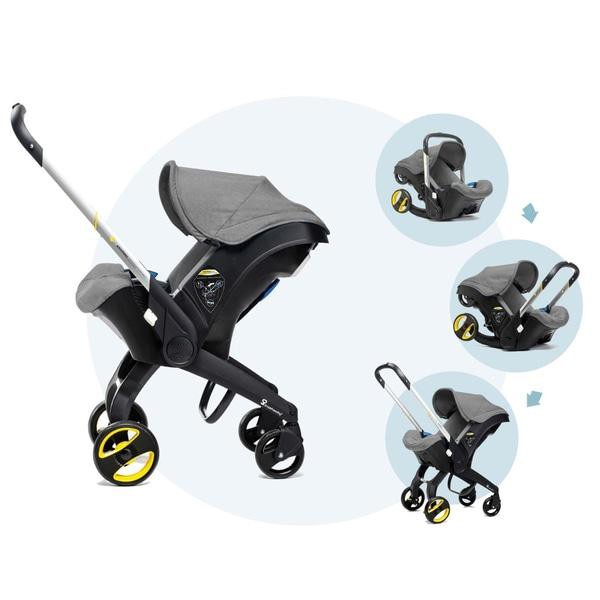 Ghế ngồi ô tô cho bé kết hợp xe đẩy và nôi xách chịu tải đến 13kg, Mstar mẫu mới 2021 đen