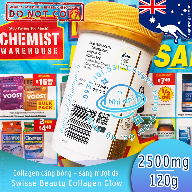 (ĐỦ 3 MÀU) Bột Collagen 120g 🍓 Swisse Beauty Collagen Glow - Renew - Balance Powder | BigBuy360 - bigbuy360.vn