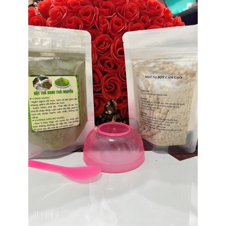 Combo cám gạo 100gr+ trà xanh 100g