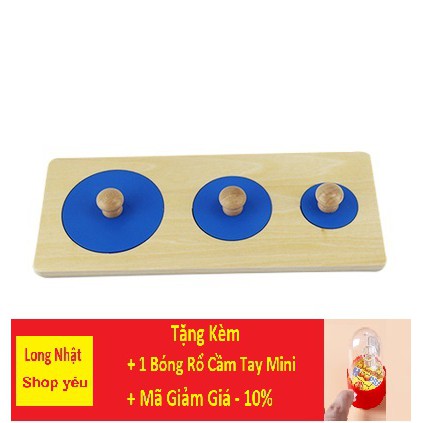 Giảm 10% [Tối Đa 35K Đơn Từ 50K] - Đồ Chơi An Toàn - Ghép Hình Hình Tròn To Nhỏ - Giáo Cụ Montessori