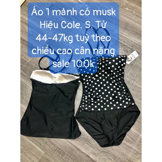 Bộ Bơi Bikini COLE Cúp Ngực - Size S 44-48kg lỗi dơ nhẹ - 2266