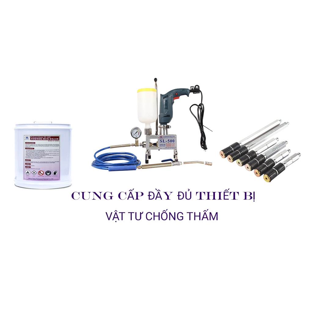 Máy bơm keo PU-EPOXY chống thấm chính hãng