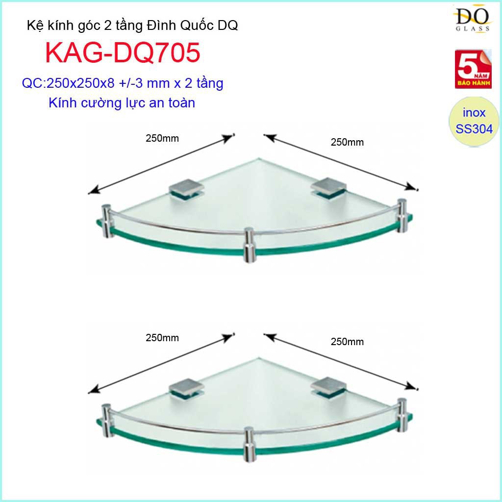 Kệ kiếng phòng tắm, kệ kính Đình Quốc KAG-DQ705