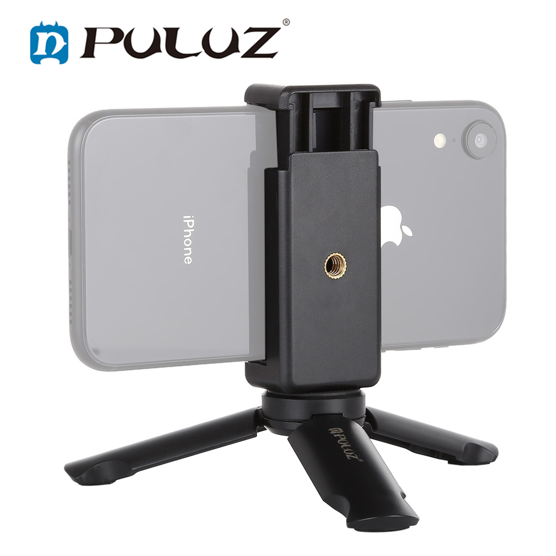 PULUZ Mini Portable Folding Plastic Stand tripod for Universal Phone Clamp Bracket Holder Phone Clip for Apple Iphone11 Huawei P30 Samsung Vivo Oppo Oneplus Asus Honor Leagoo Nokia Google Sony Nubia Smart Phone