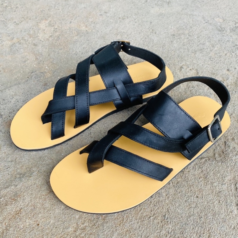 Sandal Unisex, dép quai ngang, dép nam da bò, không thấm nước, êm chân thoải mái  Atshoes XDMM01