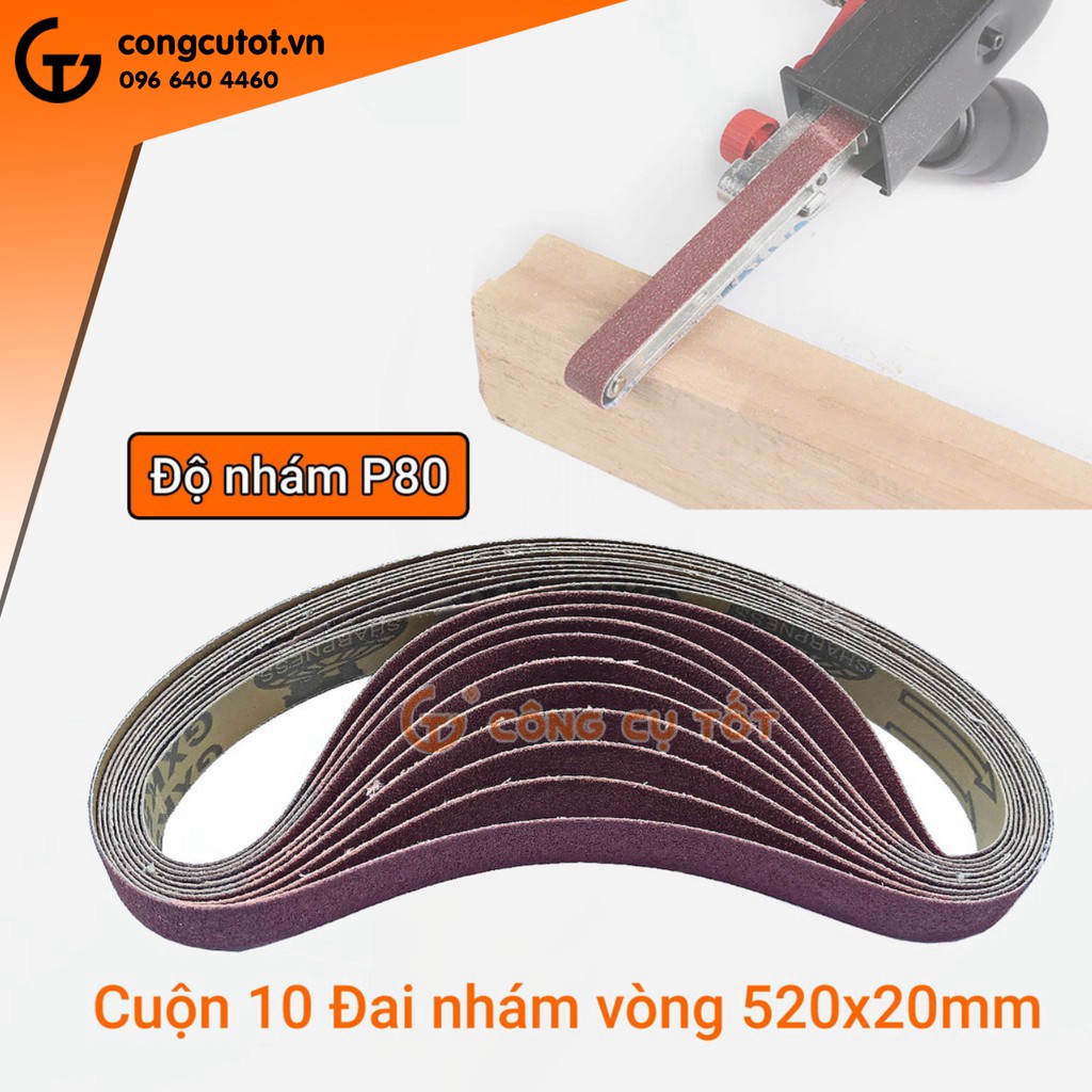 Cuộn 10 Đai nhám vòng 520x20mm