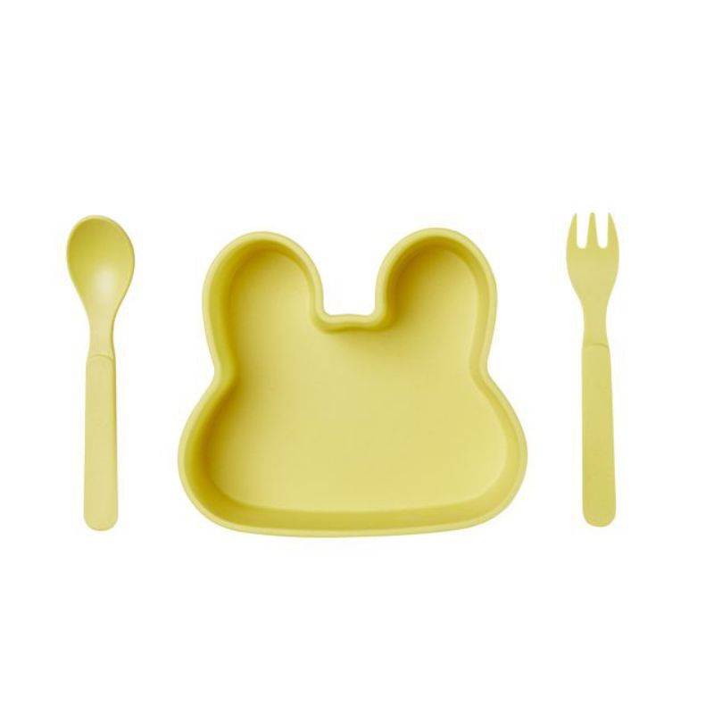 SET BÁT ĂN DẶM SỢI TRE THE LITTLE RABBIT NỘI ĐỊA HÀN KÈM BỘ THÌA DĨA