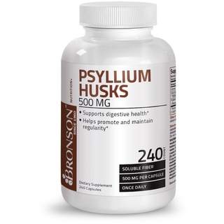 Psyllium husks 500mg - 240 viên mỹ - chất xơ chống táo bón
