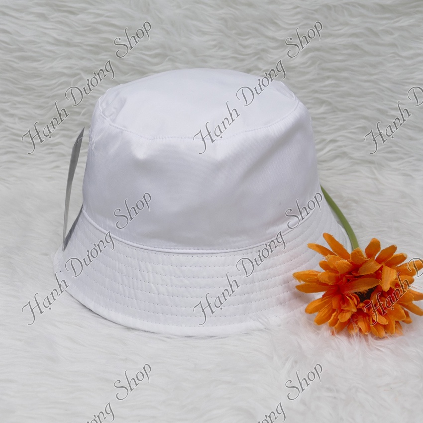 Nón bo cụp mũ bucket vành tròn vải dù cao cấp nón bucket đội được 2 mặt in dạ quang hoa cúc có đánh 4 sò xung quanh