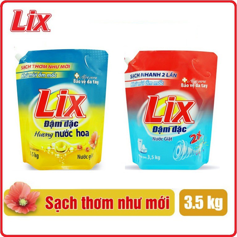 NƯỚC GIẶT LIX TÚI 3.5L mới