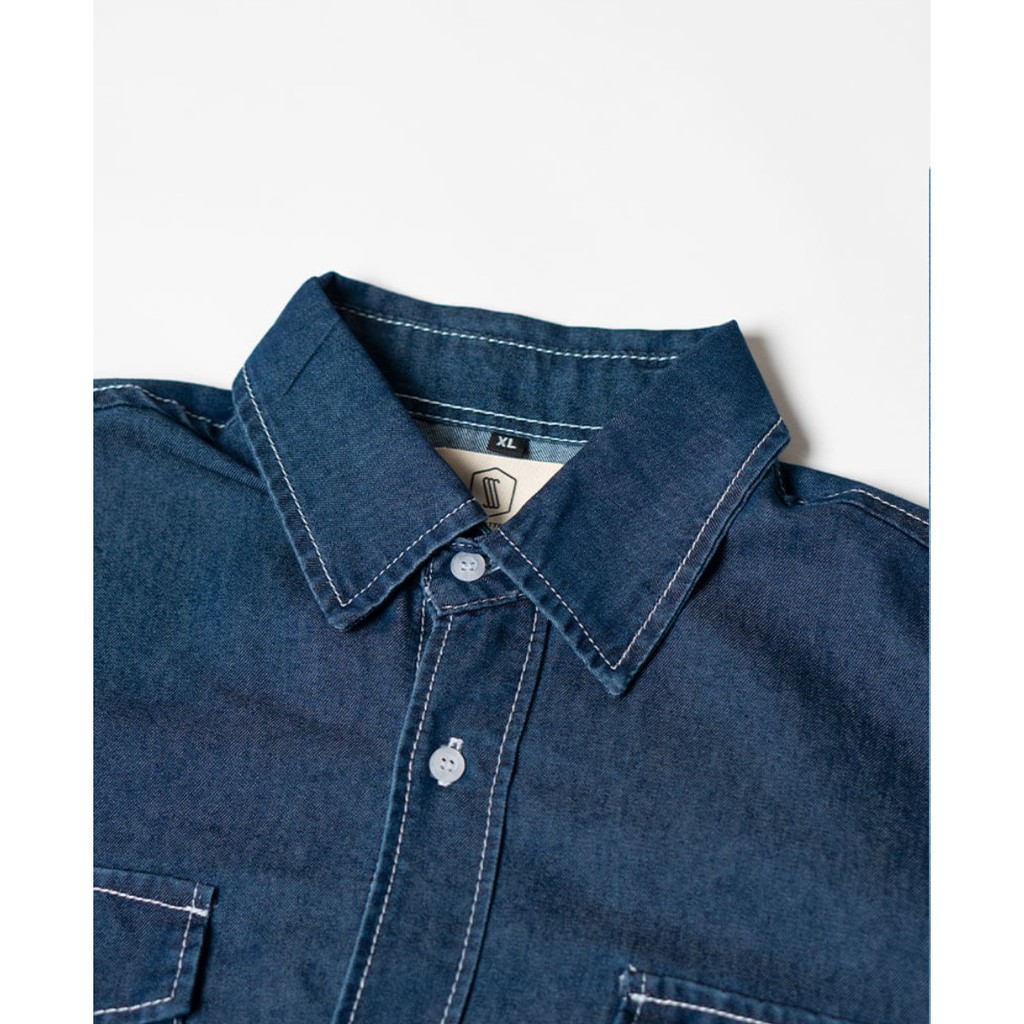 Áo Sơ Mi Vải Bò Nam SSSTUTTER Retro Denim Shirt