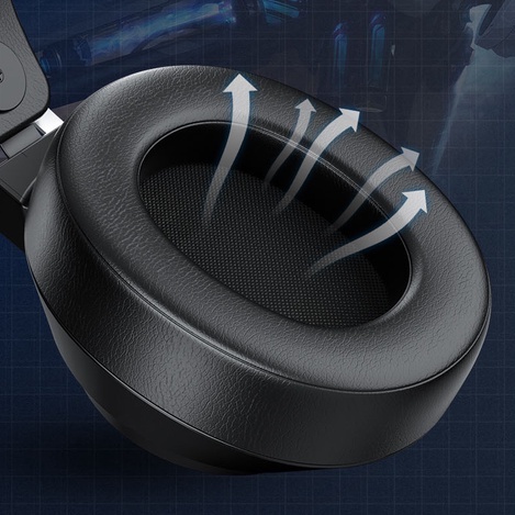 Tai nghe gaming có dây có mic chống ồn chụp tai JUYUPU N9 đèn led RGB đổi màu âm thanh HIFI sống động chơi game học tập