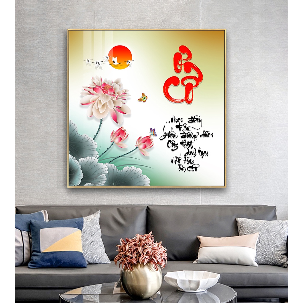 Tranh tặng thầy cô Ơn Cô GLTR0002 treo tường phủ bóng laminate nhiều mẫu