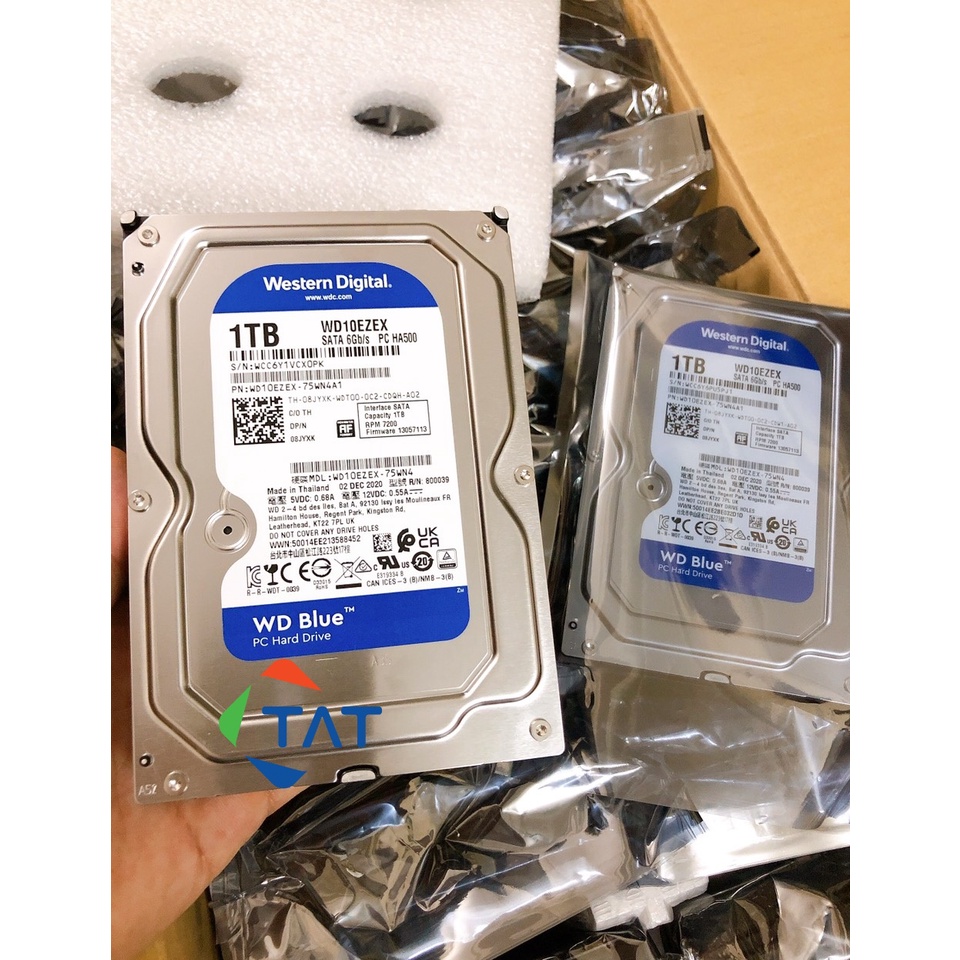 Ổ Cứng HDD WD Blue 1TB 3.5 inch 7200RPM SATA3 6Gb/s Chính Hãng - Bảo hành 24 tháng 1 đổi 1