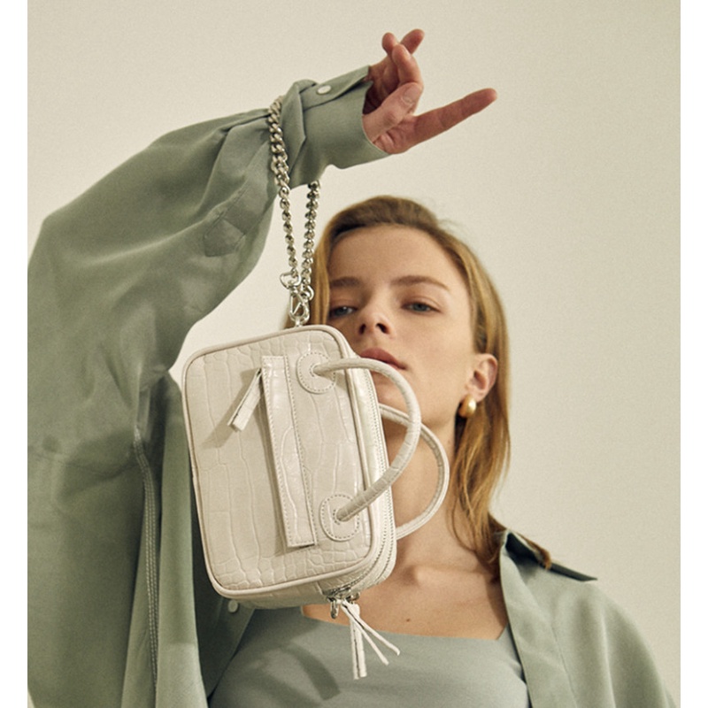 Túi đeo vai / đeo chéo họa tiết da cá sấu cổ điển phong cách Âu Mỹ thiết kế mới 2021 cho nữ