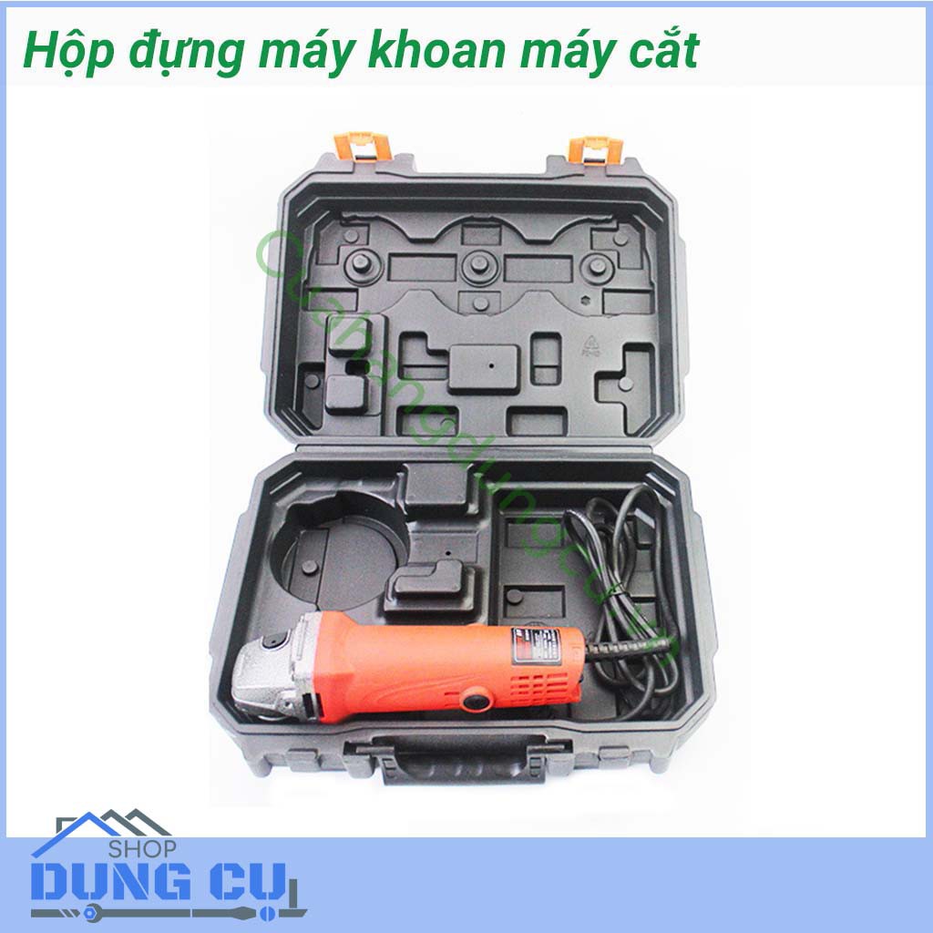 Hộp đựng máy khoan điện, máy cắt, máy mài đa năng có khóa màu cam