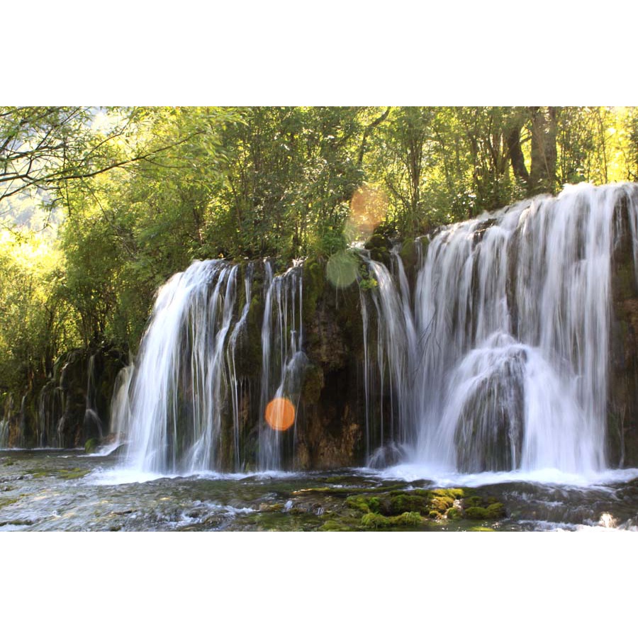 Tranh phong cảnh thác nước thiên nhiên tươi đẹp 3D