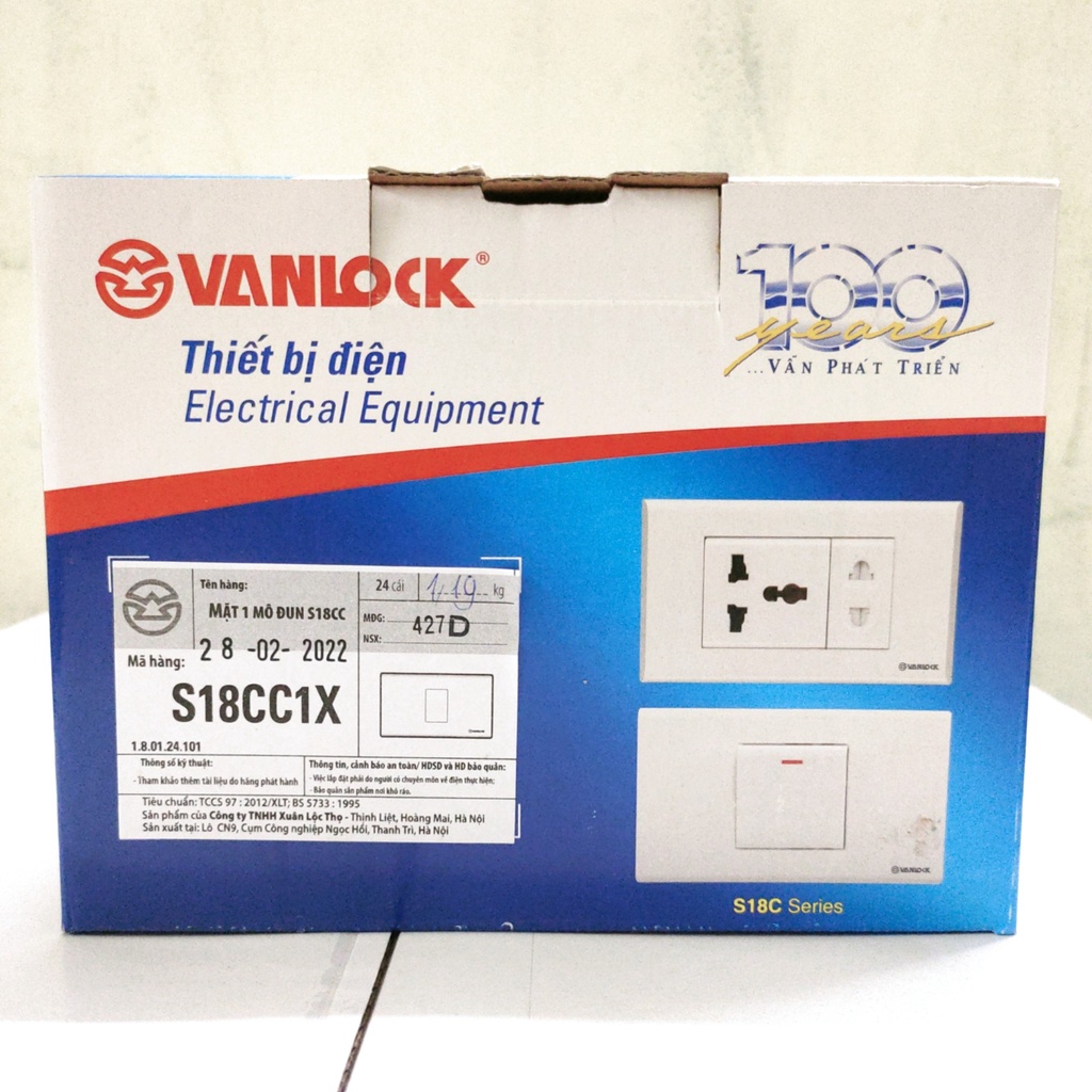 Mặt 1 lỗ , 2 lỗ , 3 lỗ Sino dòng S18CC mã S18CC1X , S18CC2X , S18CC3X