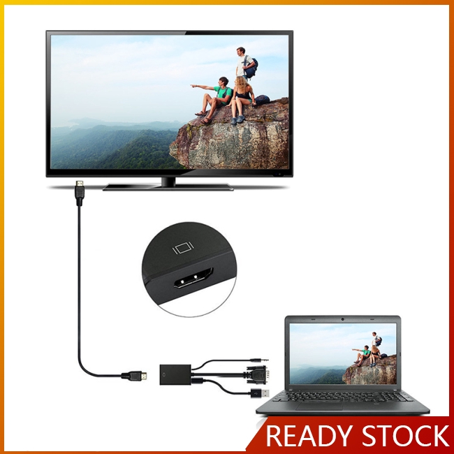 Dây chuyển đổi video cổng VGA dương sang cổng ra HDMI 1080P HD+ TV AV HDTV V