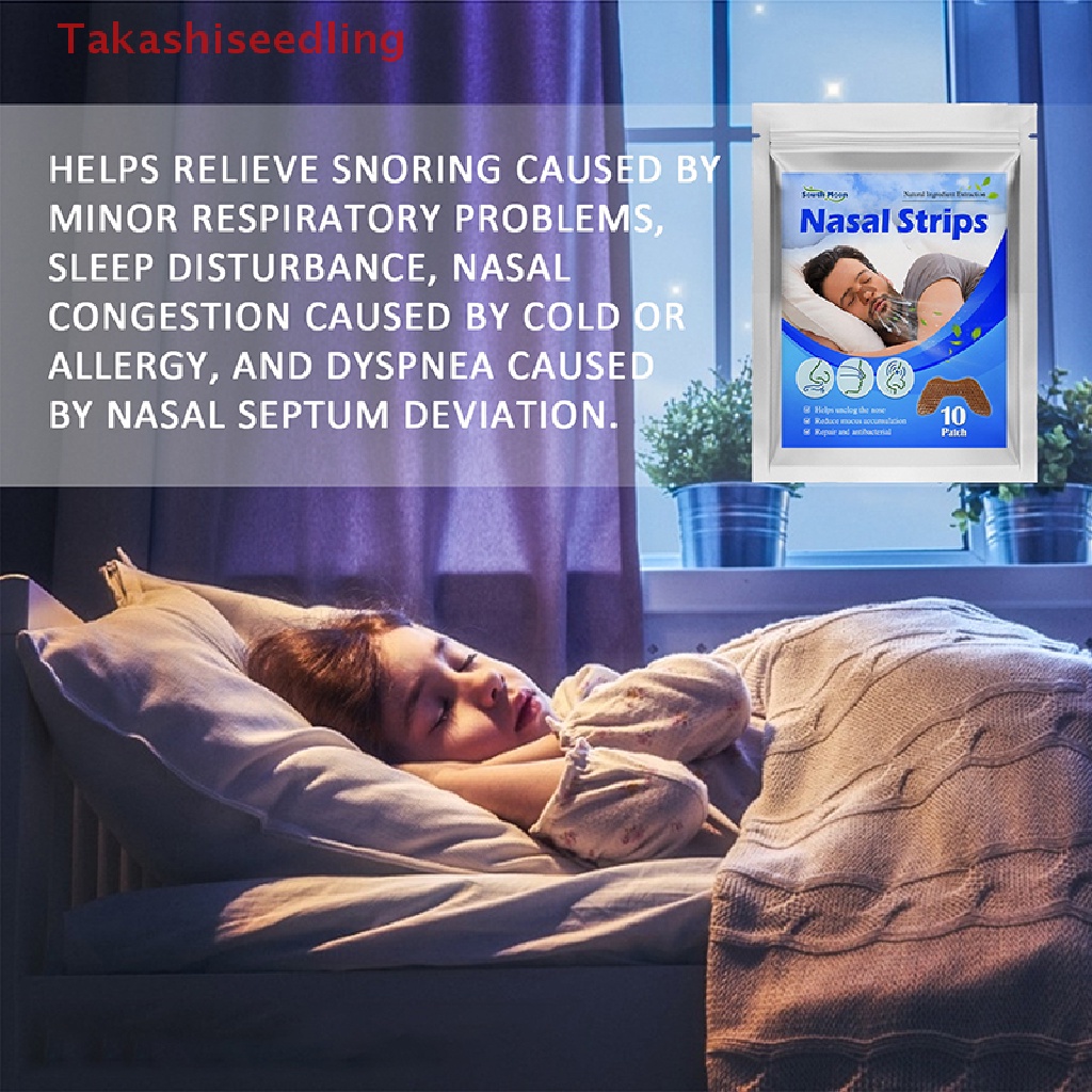 Bộ 10 Miếng Dán Mũi Chống Ngáy Thoáng Khí Tốt Cho Da