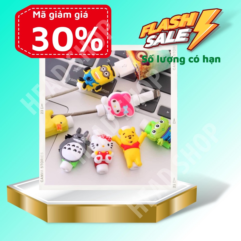 NÚT BẢO VỆ ĐẦU CÁP SẠC, TAI NGHE HÌNH THÚ NGẪU NHIÊN (Gía sỉ ) HEAD SHOP