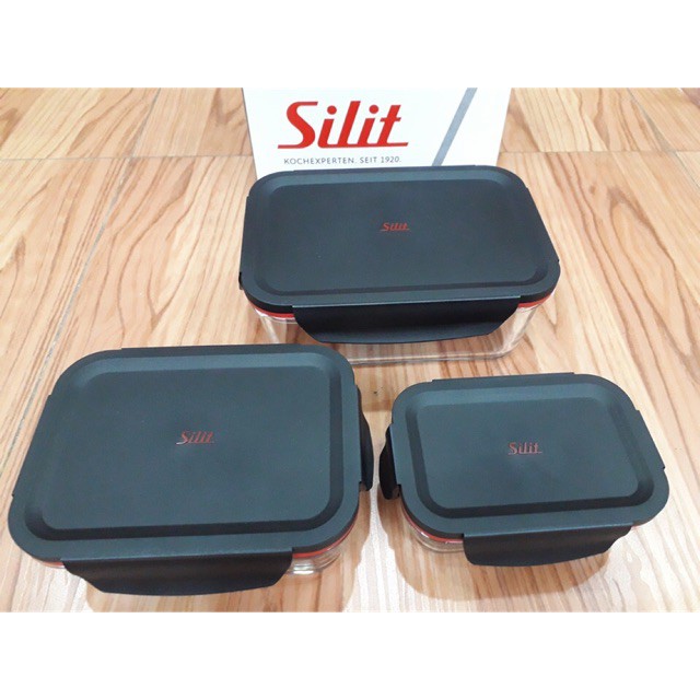 Set 3 hộp thủy tinh đa năng SILIT STORIO Hộp đựng thuỷ tinh Silit