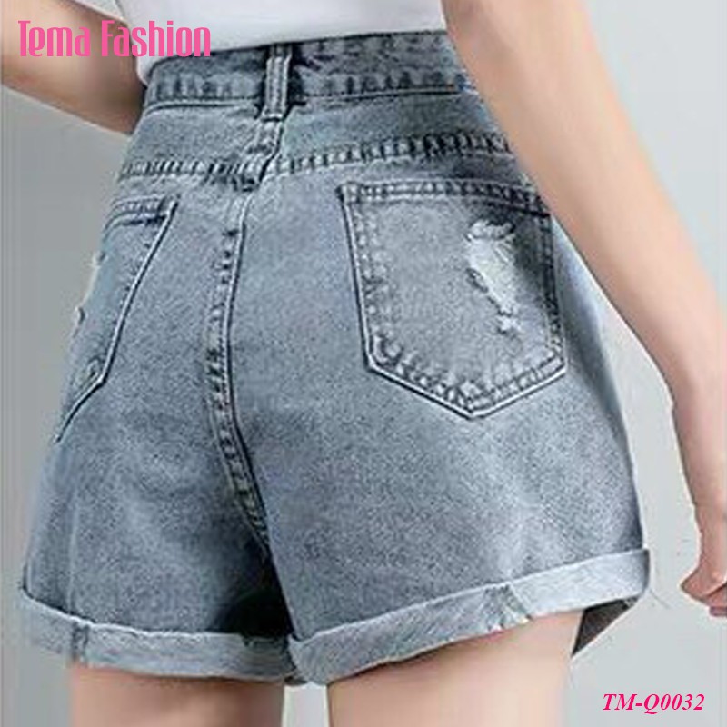 [Mã WASTMAY giảm 15% tối đa 30K đơn 150K] Quần short jean nữ TEMA - Quần short nữ jean cách điệu gấu xắn siêu đẹp | BigBuy360 - bigbuy360.vn