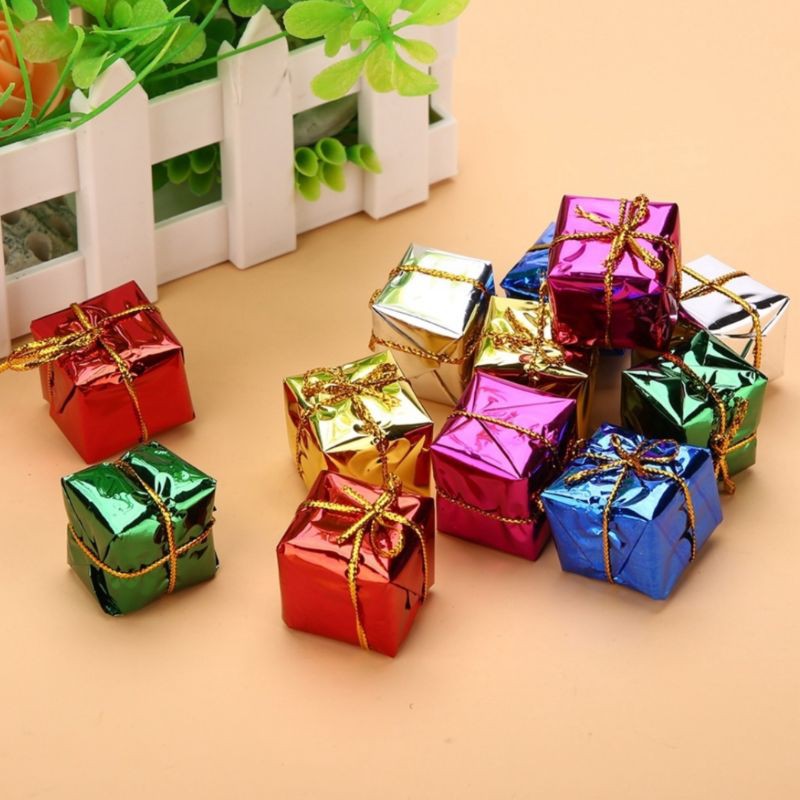 12 hộp quà treo cây thông Noel - trang trí Giáng Sinh