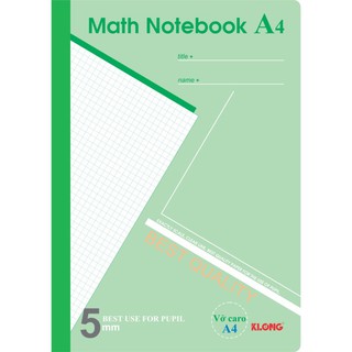 Sổ Caro A4 Math Notebook - 200 trang; MS 298
