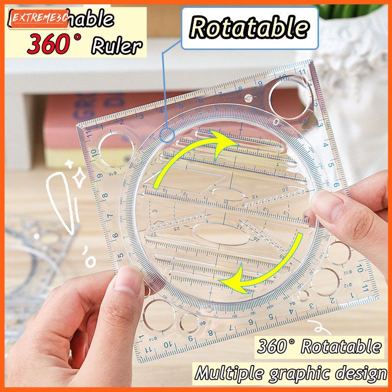 Cá Tuyết Đa Chức Năng 360 &deg; Xoay Được Cai Trị Cho Máy Bay Hình Hình Học Hình Học Thước Học Hình _ Ba Lô Thước
