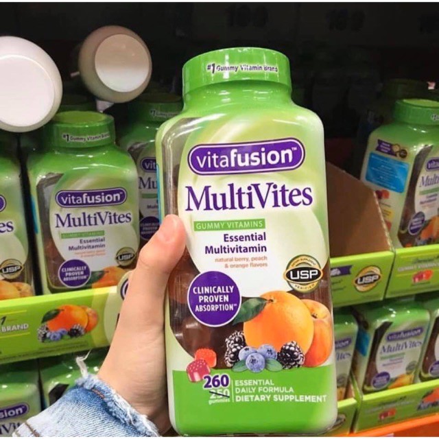 (SẴN) KẸO DẺO Vitamin Vitafusion Women’s Multivitamin 260 Viên Date 1/22  (CAM KẾT CHÍNH HÃNG)