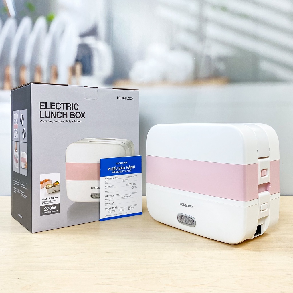 Bộ Hộp Cơm Cắm Điện Lock&Lock Dung Tích 1,7l EJR236WHT (cam kết hàng chuẩn chính hãng)