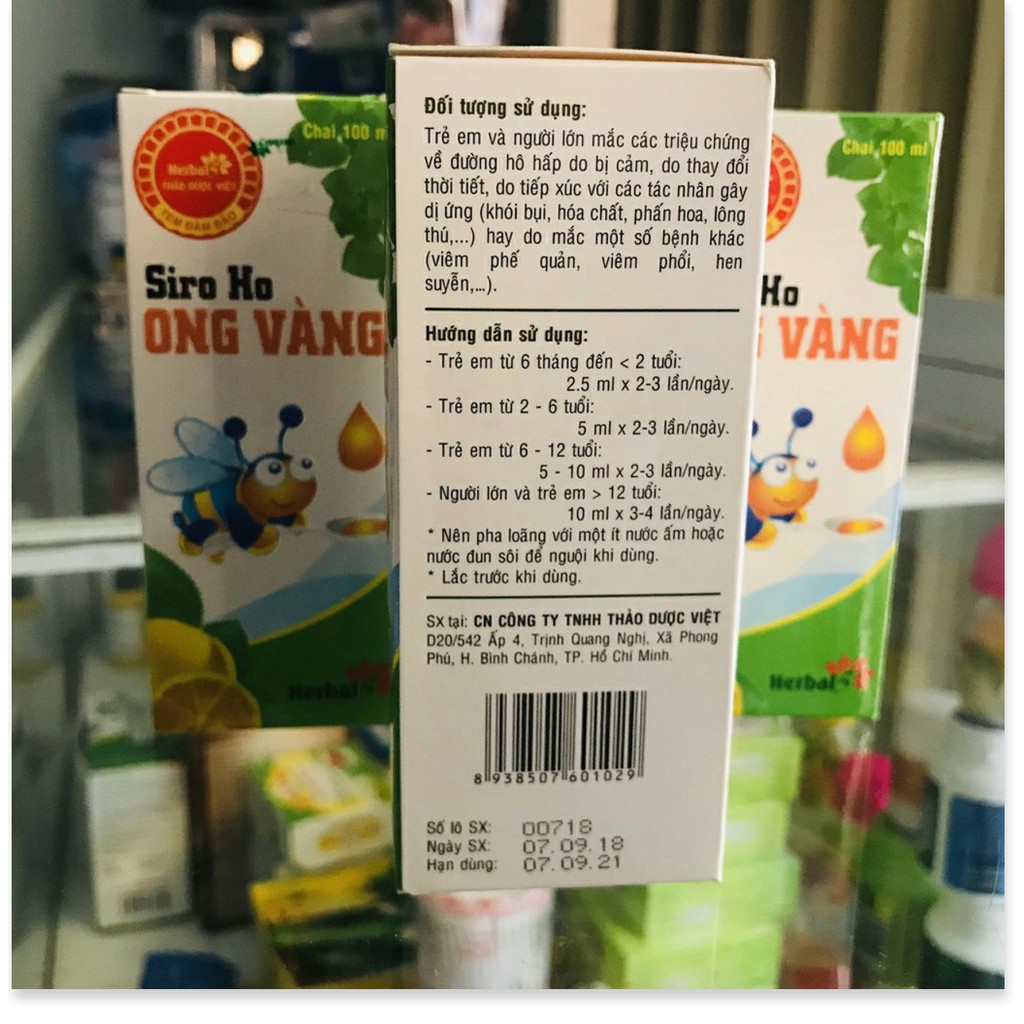 SIRO HO ONG VÀNG (CHAI 100ML)