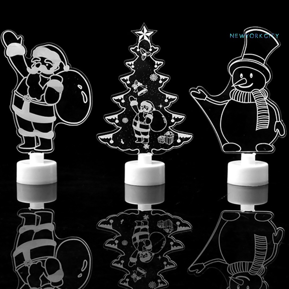 Đèn LED Trang Trí Giáng Sinh Hình Ông Già Noel / Người Tuyết