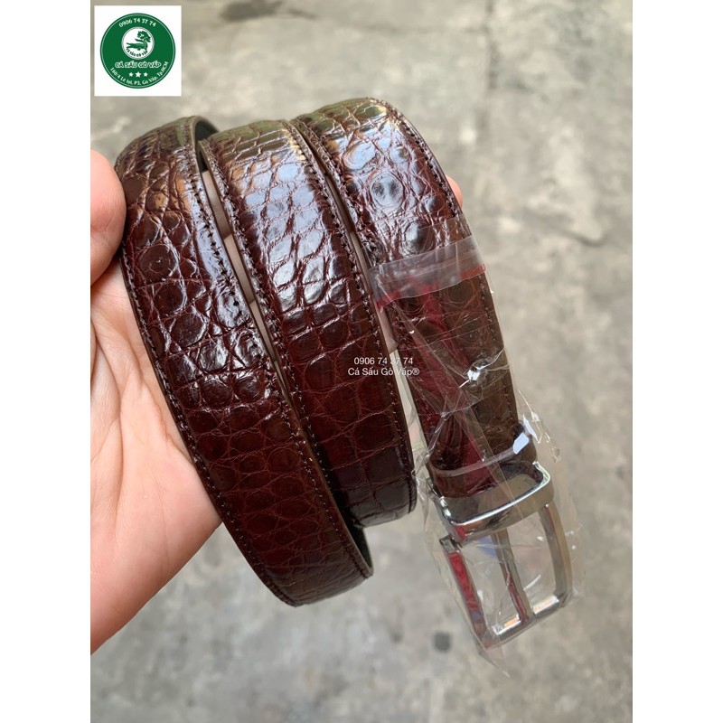 Dây nịt nữ da cá sấu bản rộng 2,5cm