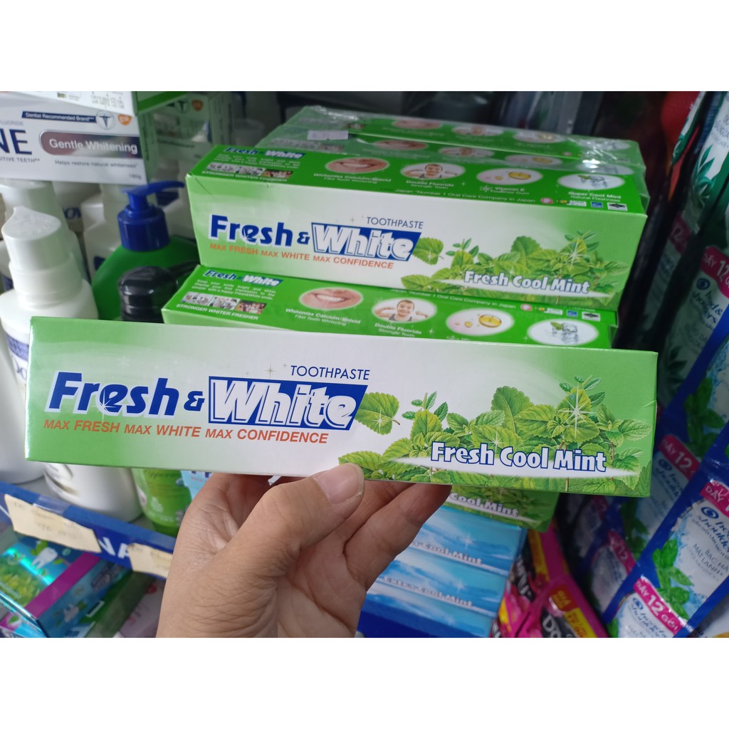 set 2 Kem Đánh Răng Cao Cấp Lion Fresh & White - Extra / fresh Cool Mint 160gr