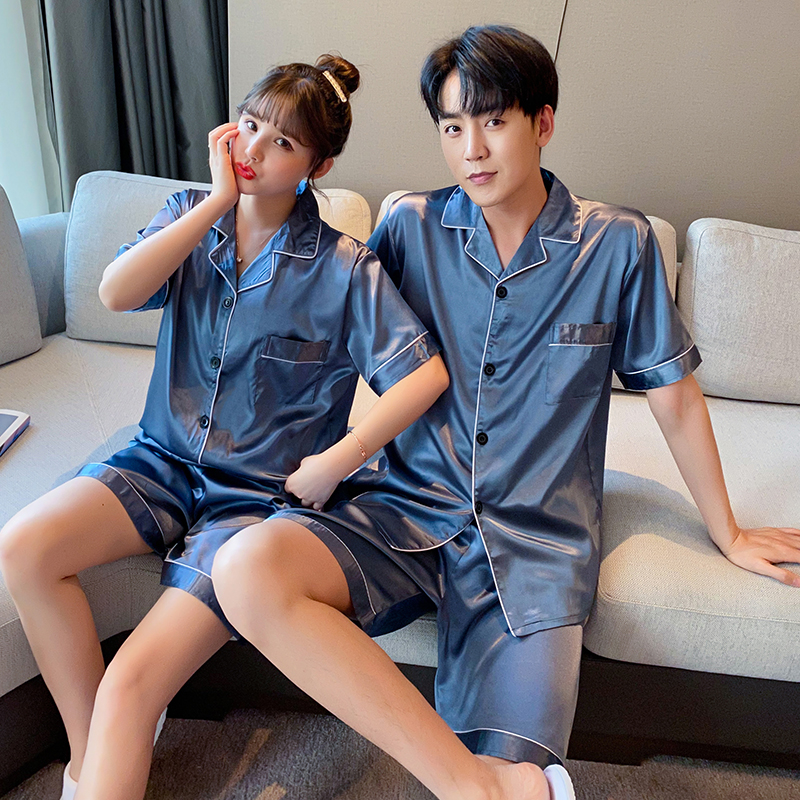 Bộ Đồ Ngủ Bằng Vải Satin Dành Cho Cả Nam Và Nữ