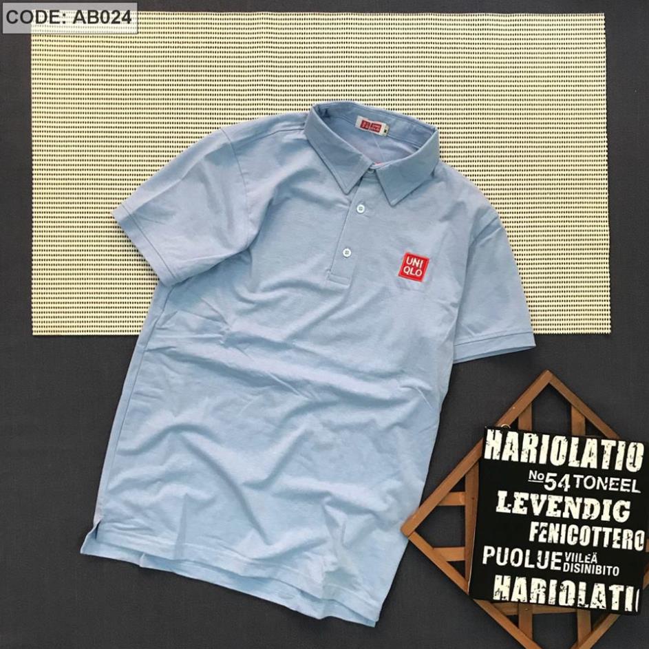 Áo thun nam cổ bẻ Uniqlo chất liệu cotton 100% ®️