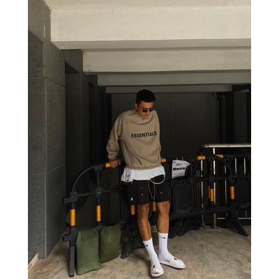 FEAR OF GOD FOG ESSENTIALS double-line letter round neck long-sleeved sweater high street loose trend | BigBuy360 - bigbuy360.vn