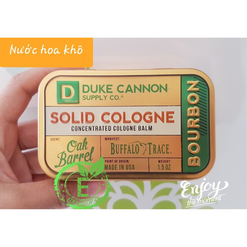 [CHÍNH HÃNG - FULL 3 MÙI] NƯỚC HOA KHÔ NAM cao cấp DUKE CANNON Bourbon/Land/Air -Hương thơm quyến rũ, lưu hương bền lâu