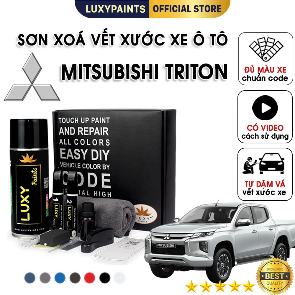 Sơn xóa vết xước xe ô tô Mitsubishi Triton LUXYPAINTS, màu chuẩn theo Code dễ sử dụng độ bền cao - LP01MITR