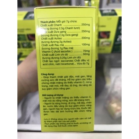 Bột sủi thanh nhiệt Livecool Nam Dược hỗ trợ thanh nhiệt, mát gan hương dưa gang  hộp 10 gói